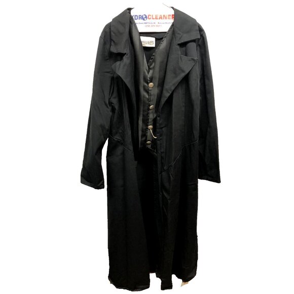 Western Black Long Coat with Vest Size 40"-42" Chest Theater Quality - Picture 5 of 6